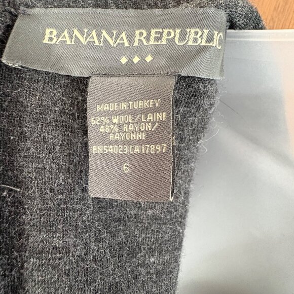 Banana Republic Dress Womens 6 Gray Wool Blend Sleeveless Sheath Neutral Career - Picture 2 of 12